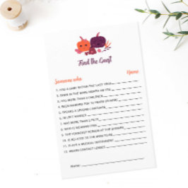 Lámina Pequeña Calabaza Baby Shower Encuentra el juego in