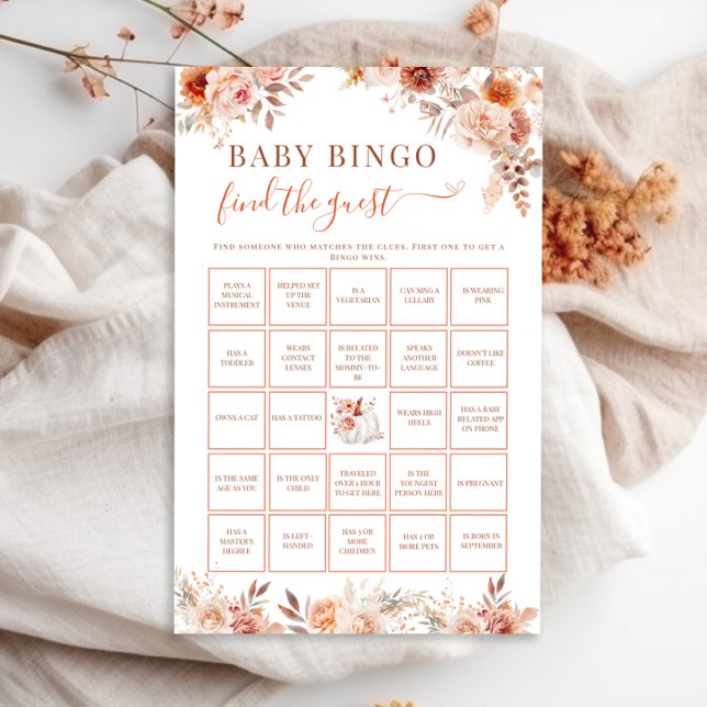 Lámina Pequeña Calabaza Bebé Bingo Encuentra El Juego Inv (Subido por el creador)