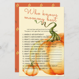 Lámina Pequeña Calabaza que conoce a mamá mejor juego