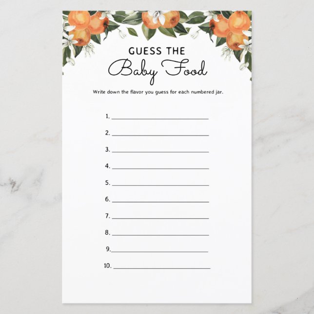 Lámina Pequeña Cutie Baby Shower Adivinan El Juego De Com (Anverso)