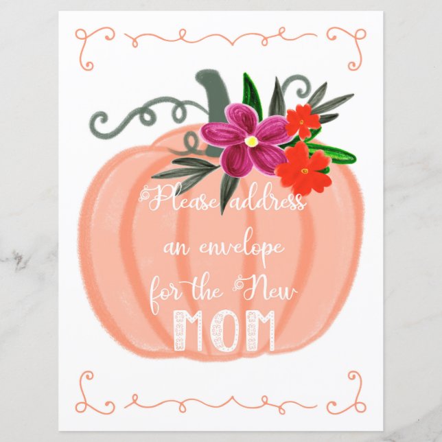 Lámina Pequeña dirección de calabaza: sobre (Anverso)