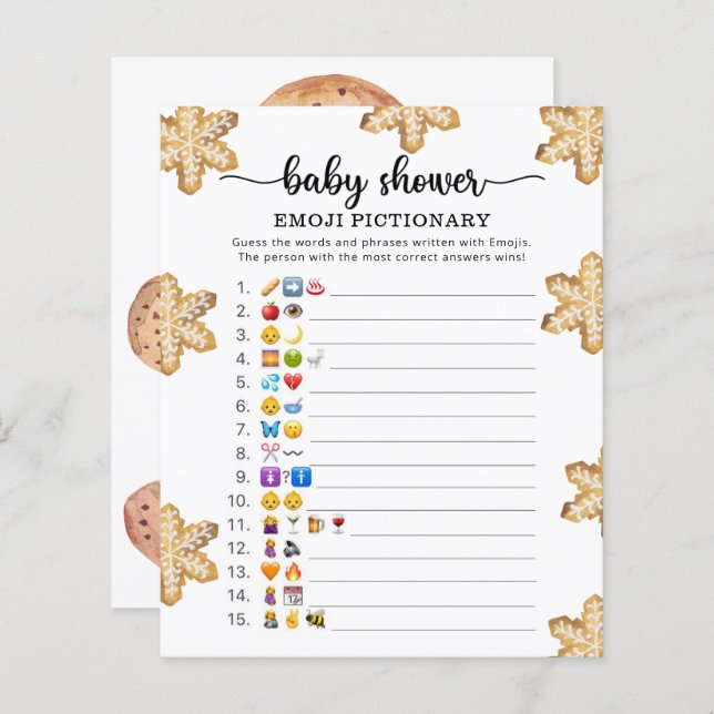 Lámina Pequeña galleta - Emoji de picnic (Anverso / Reverso)