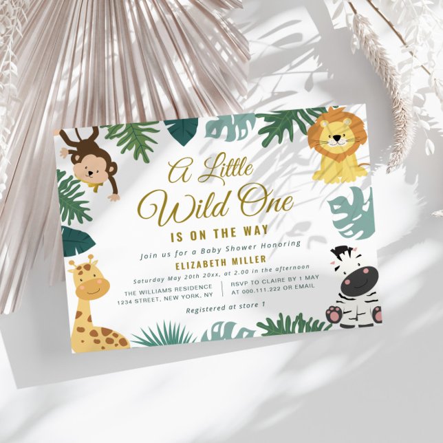 Lámina pequeña invitación a la ducha de bebé de un bosque (Subido por el creador)