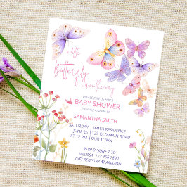 Lámina Pequeña mariposa pradera flores silvestres bebé du