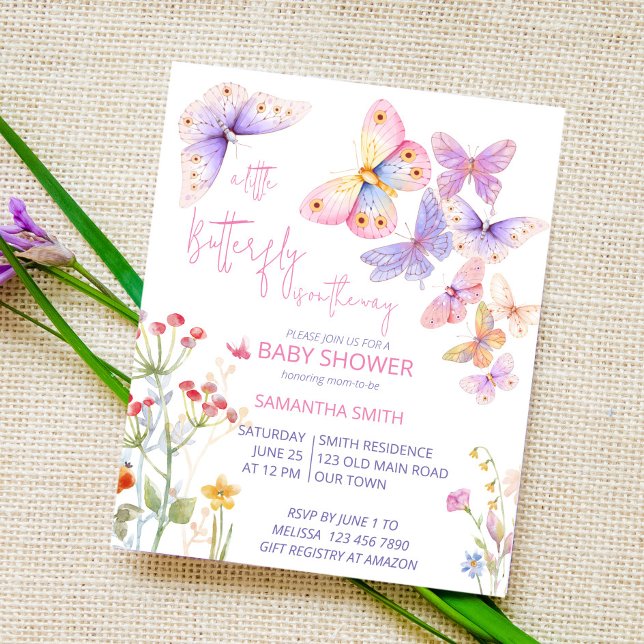 Lámina Pequeña mariposa pradera flores silvestres bebé du (Subido por el creador)