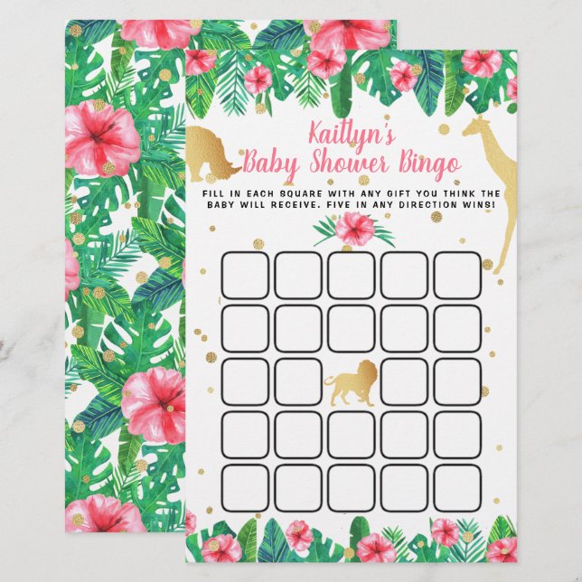 Lámina Pequeña y salvaje de camino Chicas Baby Shower Bin (Anverso / Reverso)