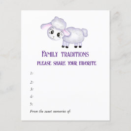 Lámina Pequeñas ovejas de cordero Baby Shower Tradiciones