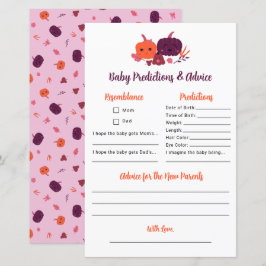 Lámina Pequeñas predicciones de calabaza y Baby Shower de