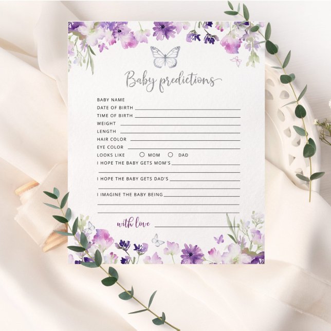 Lámina Pequeñas predicciones del bebé de plata púrpura de (Subido por el creador)