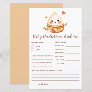 Lámina Pequeñas predicciones y consejos de Baby Shower