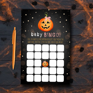 Lámina Pequeño Bingo de Baby Shower de Halloween de calab