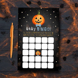 Lámina Pequeño Bingo de Baby Shower de Halloween de calab