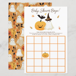 Lámina Pequeño Boo Halloween Regalo Bingo Baby Shower