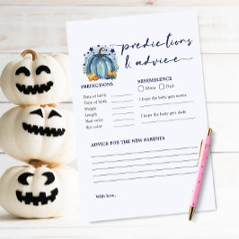 Lámina Pequeño chico de calabaza juego de predicciones de