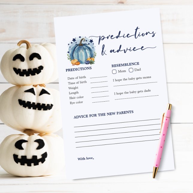 Lámina Pequeño chico de calabaza juego de predicciones de (Subido por el creador)