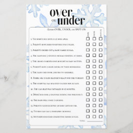 Lámina Pequeño copo de nieve bajo juego de adivinanzas