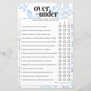 Lámina Pequeño copo de nieve bajo juego de adivinanzas