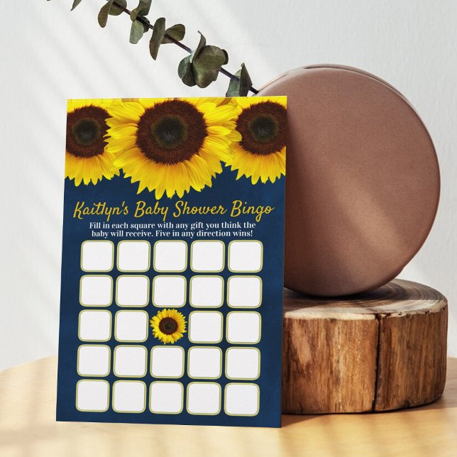 Lámina ¡Pequeño Girasol En Camino! Bingo de Baby Shower (Subido por el creador)