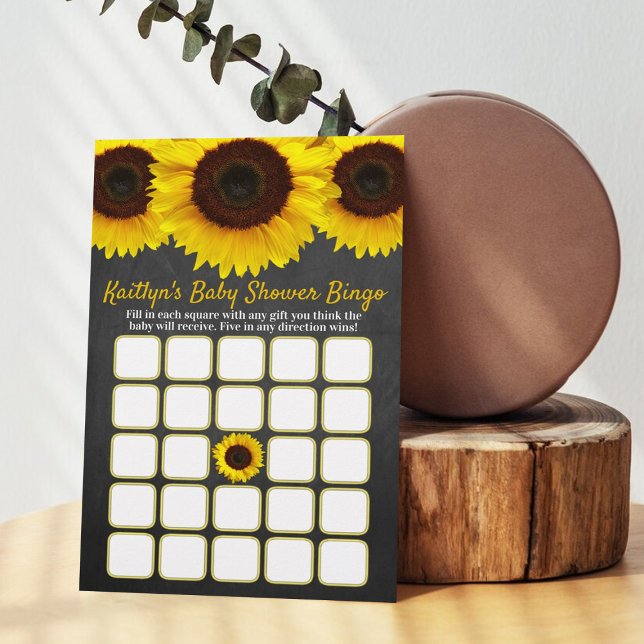 Lámina ¡Pequeño Girasol En Camino! Bingo de Baby Shower (Subido por el creador)