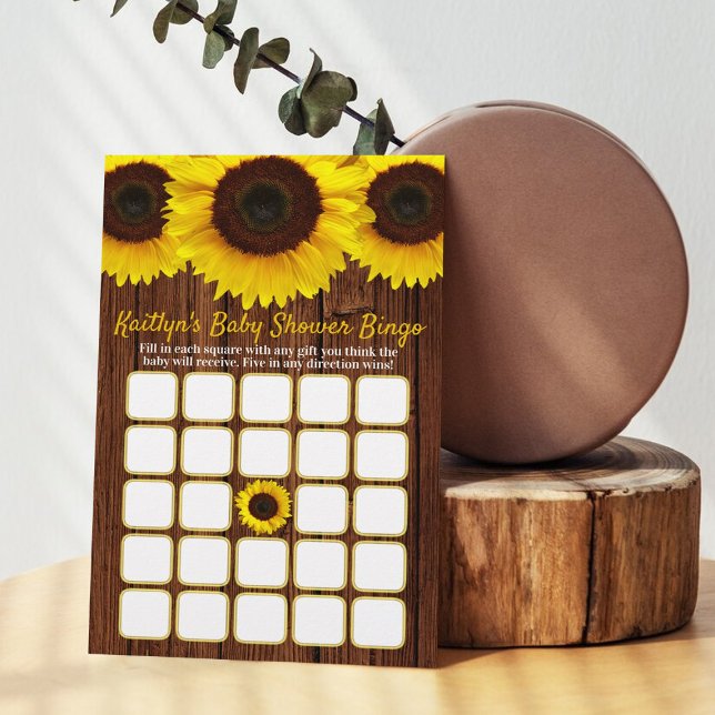 Lámina ¡Pequeño Girasol En Camino! Bingo de Baby Shower (Subido por el creador)
