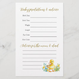 Lámina Pequeño juego de adivinanzas en Baby Shower del pa