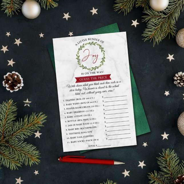 Lámina Pequeño Juego De Baby Shower De Joy Navidades (Subido por el creador)