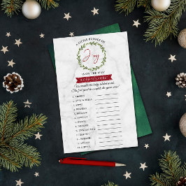 Lámina Pequeño Juego De Baby Shower De Joy Navidades