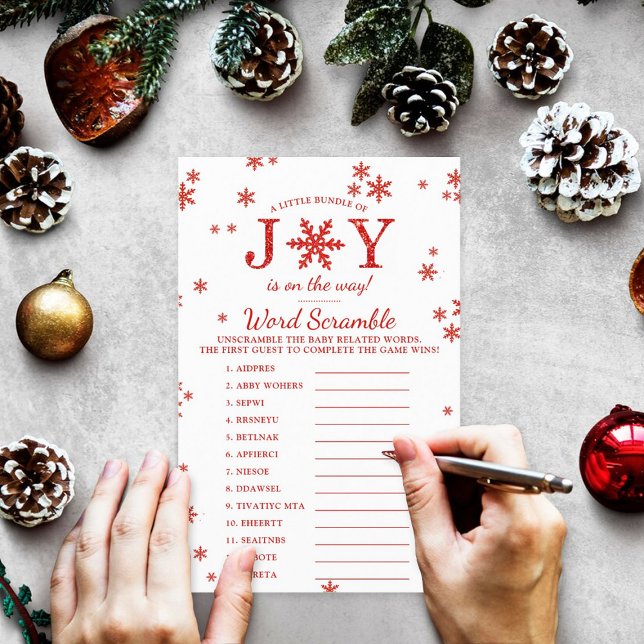 Lámina Pequeño Juego De Baby Shower De Joy Navidades (Subido por el creador)