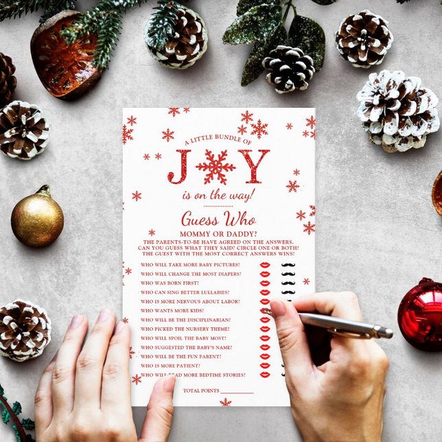 Lámina Pequeño Juego De Baby Shower De Joy Navidades (Subido por el creador)