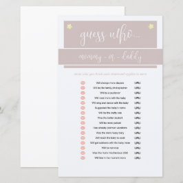 Lámina Pequeño juego de Baby Shower para elefante de caca