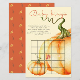 Lámina Pequeño juego de bingo de bebé de la Calabaza