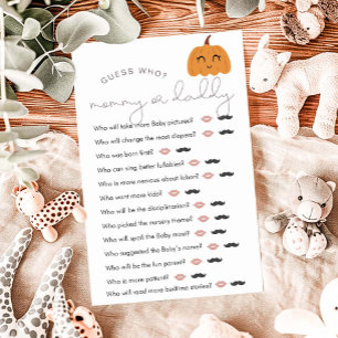 Lámina Pequeño juego de calabaza Baby Shower "Adivina qui