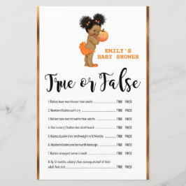 Lámina Pequeño juego de calabaza Baby Shower IMPRESO