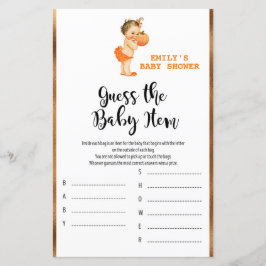 Lámina Pequeño juego de calabaza Baby Shower IMPRESO