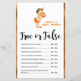 Lámina Pequeño juego de calabaza Baby Shower IMPRESO