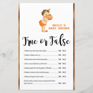 Lámina Pequeño juego de calabaza Baby Shower IMPRESO