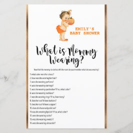 Lámina Pequeño juego de calabaza Baby Shower IMPRESO