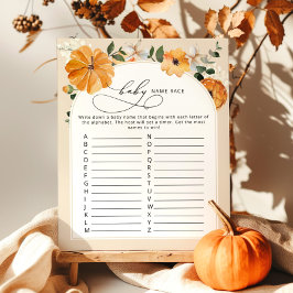 Lámina Pequeño juego de carreras de nombres de bebé de ca