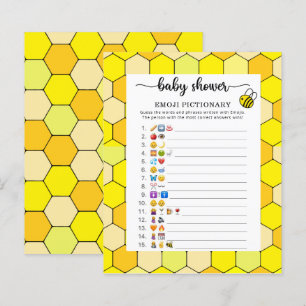 Lámina Pequeño juego de emoji de ducha Bee Baby
