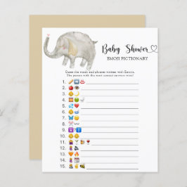 Lámina Pequeño juego de emoji para bebés de Elephant
