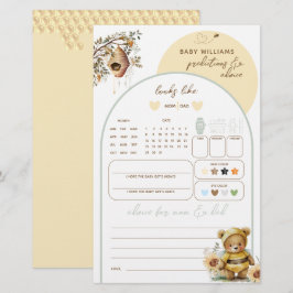 Lámina Pequeño juego de predicciones de Baby Shower del o