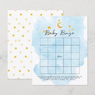 Lámina Pequeño león es un niño acuarela azul Bingo