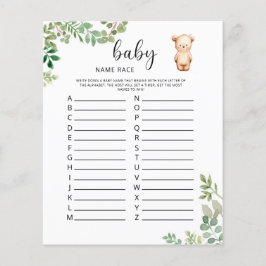 Lámina Pequeño oso bebebe juego de raza