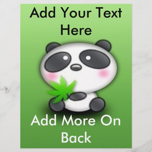 Lámina Pequeño Panda Cub (Anverso)