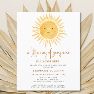 Lámina Pequeño rayo de sol de la invitación de Baby Showe