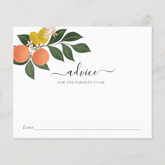 Lámina Pequeños consejos de bebé para los futuros padres (Anverso)