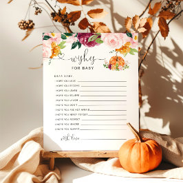 Lámina Pequeños deseos florales de calabaza para el bebé