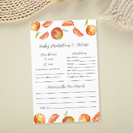 Lámina Pequeños juegos de consejos y predicciones de Baby