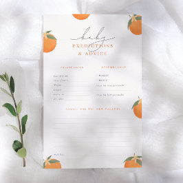 Lámina Pequeños Naranjas de bebé predicciones y juego de 