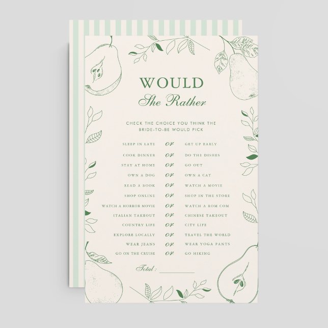 Lámina Perfecta Ducha De Novias Pear Prefiere Jugar (Subido por el creador)